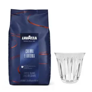 【LAVAZZA】Crema E Aroma 咖啡豆(1000g 限量送皇雀九度角玻璃杯)