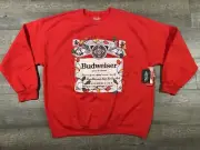 Junk Food Clothing Budweiser Christmas Lights Flea Market Fleece Sweatshirt - L