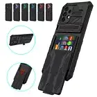 For Samsung Galaxy A06/A05S/A15/A16/A54 Back Slide Card Holder Rugged Stand Case