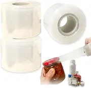XLANMAY 1.57in*1500ft Mini Wrap Stretch Film Shrink Wrap Roll Unheated Bottle Sealer Easy to Use Bottles Packing Supplies for Bottles Jars Cans