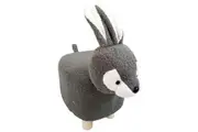Urban Products 45x40cm Bunny Boucle Stool Kids Children Chair Footstool Grey