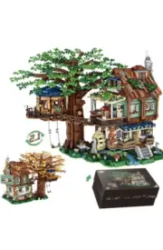 Idea Tree House Bricks Model Toys Set, DIY Forest House Building Blocks Stree...