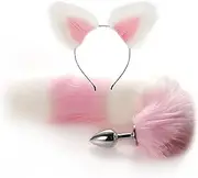 Anal Plug Sex Toys Vibrator 1 Set Tail Anal Plug with Bdsm Toy Flirting Metal Butt Plug Tail Sex Toy For Woman Man Couples Cosplay Adult Game Play