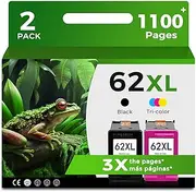 62XL Ink Cartridges Replacement for HP 62 62 XL HP62 HP62XL Ink Black Color Combo Pack Use with 5540 5542 5545 5640 5642 5660 5664 5665 7640 7645 8000 200 250 5740 5742 Printer