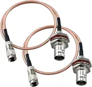 urcianow DIN 1.0/2.3 Male to BNC Female RG179 Cable 12 Inch SDI Cable RF Coax Adapter Extension Cable Antenna Connector for Communication System Radio Video Equipment (2 Pieces)