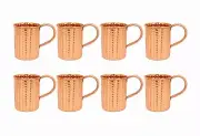 100% Copper Mug for Moscow Mule - 16 fl Hammered Pure Copper Thick Straight Wall