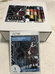 Starry Night Santa Embroidery Thread Kit &Usb Files-Tiling Scene /Dona Gelsinger
