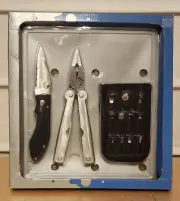 Target Activity Gear Utility Multi-Tool Set w/ Lock-blade Knife, Sheath & Bits