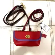 NWT Coach Turnlock Flare belt bag convertible Leather Crossbody Clutch ~NWT~ 316