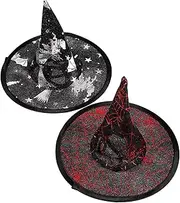 ERINGOGO 2Pcs Halloween Pet Witch Hat Funny Cat and Dog Headdress Breathable Materials for Comfortable Wear for Parties and Photo Shoots Fun Halloween Costume Accessory