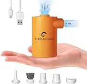 FLEXTAILGEAR Portable Air Pump with 3600mAH Battery Rechargeable Pump with Mobile Phone Charger -Quick Inflate Deflate for Air Mattress, Air Bed, Pool Toys, Floats, Swimming Ring, Vacuum Bags