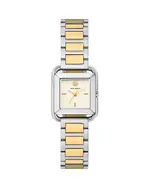 Tory Burch The Kira Square Three Hand Stainless Steel Watch, 24mm x 24mm
