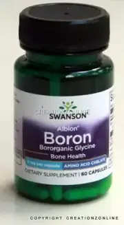 ALBION BORON 6 mg Extra Strength 60 Capsules Bone Health SWANSON