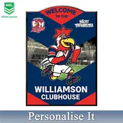 NRL Sydney Roosters Personalised Welcome Sign