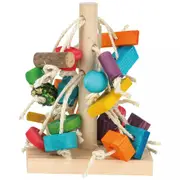 Veggie Patch Chew Tree Small Animal Wood Click Sisal Toy