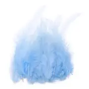 100 Pcs 3-5" Rooster Feathers Bulk Natural Feather for Crafts Sky Blue