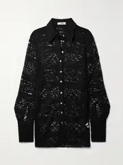 [INTERIOR] INTERIOR - The Emma Corded Lace Shirt - Black - small small Black