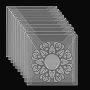 OTCRAFT 20 Pcs Stamp & Die Storage Pockets, Clear Plastic Seal Bags, Transparent, 4.75x4.75inch/12x12cm, Craft Storage