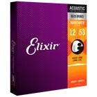 Elixir 11052 Nanoweb Acoustic Light Guitar Strings 12-53