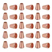 Bell Stopper Conical Cord Ends, 30Pcs Cord Fastener for Bags, Bright Rose Gold