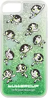 Inglem iPhone SE (3rd Generation)/SE (2nd Generation)/8/7/6/6s Case, Powerpuff Girls/Shock Absorption, Bumper, Moving, Glitter, Glitter Case, Smartphone Case, Shockproof, Buttercup, IC-WP76LG1S/PPG7