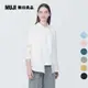 女亞麻水洗標準領長袖襯衫【MUJI 無印良品】