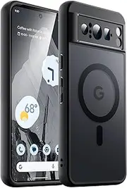 [JETech] Magnetic Case for Google Pixel 8 Pro 6.7-Inch 2023, Compatible with MagSafe, Translucent Matte Back Shockproof Phone Cover (Obsidian)