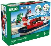 BRIO - Cargo Harbour Set 16 Pieces, Wooden Train, Educational Toy