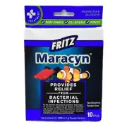 Fritz Aquatics Maracyn Bacterial Treatment Powder for Freshwater Saltwater 10 pk