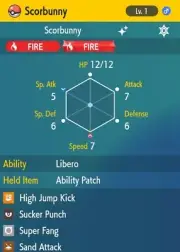 Pokemon Scarlet and Violet 6iv Shiny Max EV Scorbunny
