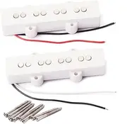 OFFSCH 4 String Bass Pickup Set Bridge Neck Pickups for Jb Bass Guitar Open Style Gmb09 v Magnets Noise Design