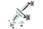 Gorilla Arms Heavy-Duty Spring-Assisted Dual Monitor Arm with RGB Lighting For 27"~35" Displays