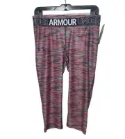 Under Armour Girls Leggings XL Fitted Crop Capri Heat Gear Multicolor Activewear