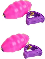 ibasenice 2 Sets Toy Puller Ball Nativity Toys for Kids Outdoor Games Zipper Toy Tug of War Kids Toy Double Rallying Balls Zoom Outdoor Kids Toys Hand Draw Balls Cooperate Fitness