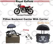 Fit For Royal Enfield "Interceptor 650/ GT 650 Black Pillion Backrest Carrier"