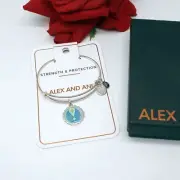 Alex and Ani NIB Strength & Protection Charm Bracelet CAT RESCUE