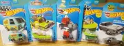 Hot Wheels Lot of 5 Movie Cars Homer Simpson The Jetsons 007 Scooby Doo Snoopy B