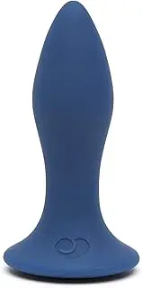 Lovehoney Ignite Vibrating Butt Plug - 3 Inch Sleek Silicone Anal Plug Adult Toy with Travel Lock - 17 Vibration Modes & 3 Speeds - Rechargeable & Waterproof - Blue