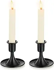 Candlestick Candle Holders,H HOME-MART Set of 2,Vintage Candle Stick Holder Table Centerpiece Perfect Metal Candlestick Holders for Dinner Room Table Centerpiece Wedding Party Christmas Decorations
