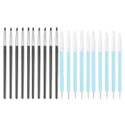 20 Pcs Silicone Clay Sculpting Tool, Black (5mm/3mm)