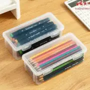 1Pcs With Buckled Pencil Case Large Capacity Storage Box Plastic Pencil Box