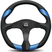 Momo QRK35BK0BU Quark Steering Wheel 350 mm Diameter Black Blue Grip