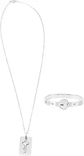 [SHERCHPRY] 2pcs Key Bracelet Bracelet Titanium Steel Large Pendant Lovers