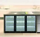 BRN NEW 3 DOORS UNDER BAR UNDER BENCH BEER DISPLAY FRIDGE GLOSSY BLACK COLOUR