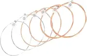 JEWEDECO 6Pcs Guitar Strings Classic Replacement Strings for Folk Guitars Easy Installation Fit for Sound and Enhanced Performance