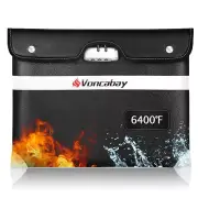 Upgraded 6400°F Fireproof Waterproof Document Bag Fireproof Money Bag for Cas...