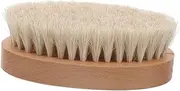 Beaupretty PU Boot Care Horsehair Brush Soft Bristles Wooden Handle for Outdoor Shoe Polishing Dust Removal and Versatile Cleaning Shape for Comfortable Grip and Multiuse Applications