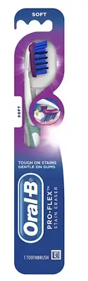 Oral-B Pro-Flex Stain Eraser Manual Toothbrush, Soft 300410101114VL