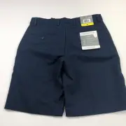 Greg Norman Travel NEW 32 (Fit 38W) Flat Golf Polyester Stretch 9.5" Shorts Blue