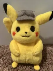 Detective Pikachu Pokemon Movie Plush Toy w/ Detective Hat 10"